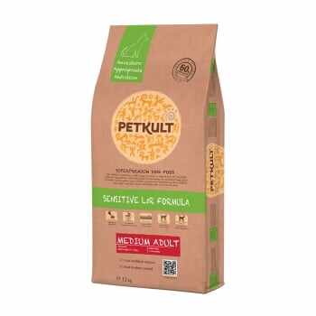 PETKULT Sensitive L&R Medium Adult, Miel şi Orez, pachet economic hrană uscată câini, 12kg x 2