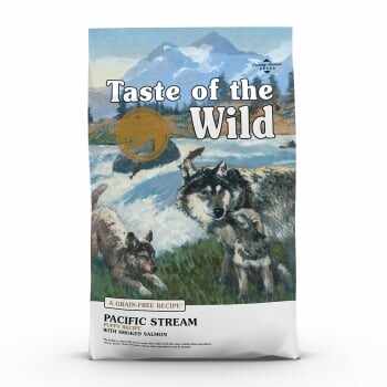 TASTE OF THE WILD Pacific Stream Puppy, Somon, pachet economic hrană uscată fără cereale câini junior, 12.2kg x 2