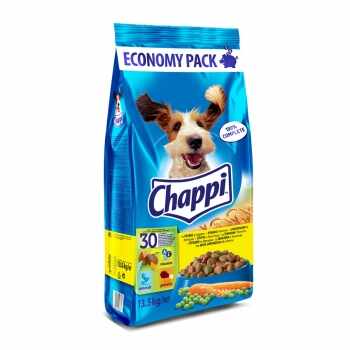 CHAPPI Pasăre și Legume, pachet economic hrană uscată câini, 13.5kg x 2