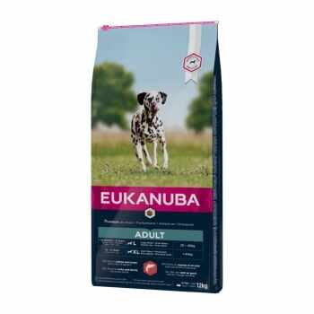 EUKANUBA Basic Adult L-XL, Somon și Orz, pachet economic hrană uscată câini, 12kg x 2