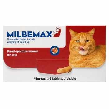 Milbemax Cat 16/40 mg (2-8 kg), 2 tablete