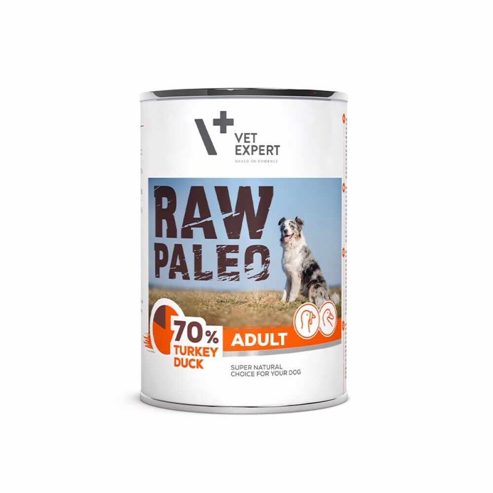 Raw Paleo Adult Dog DP, curcan & rata 400 g