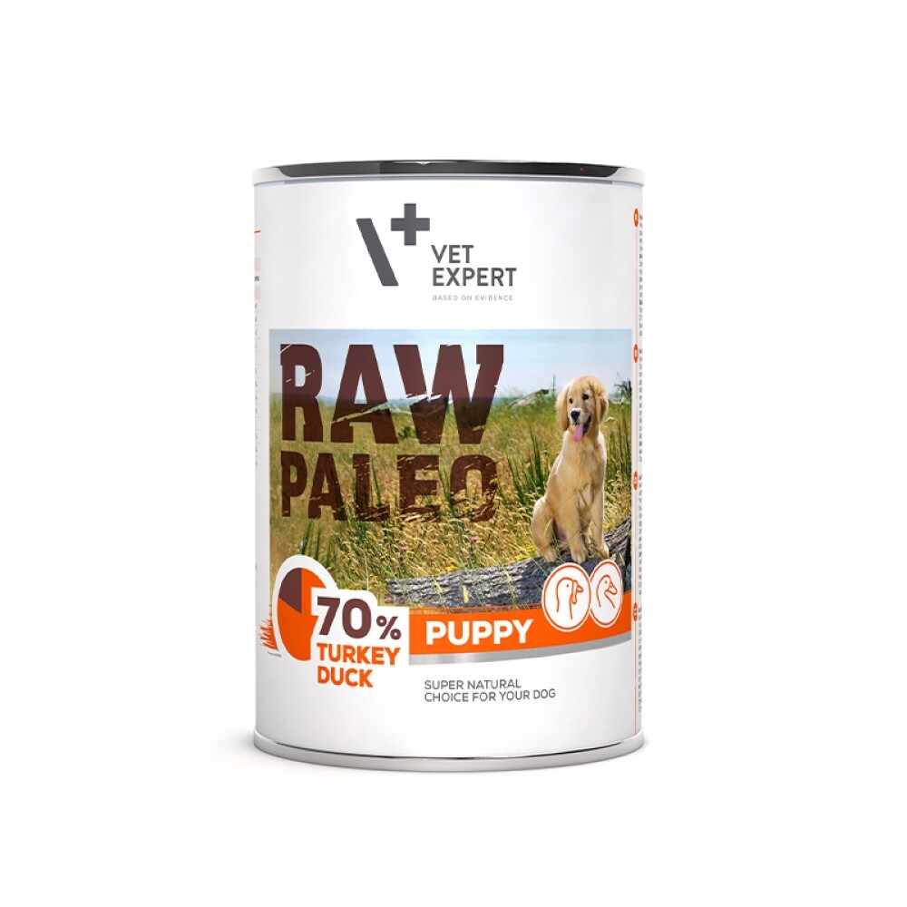 Raw Paleo Puppy DP, curcan & rata 400 g