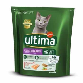 ULTIMA Cat Sterilised Adult, Somon, hrană uscată pisici sterilizate, 800g