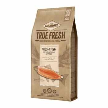 CARNILOVE True Fresh Adult S-XL, Pește proaspăt cu năut și mere, hrană uscată fără cereale câini, 11.4kg