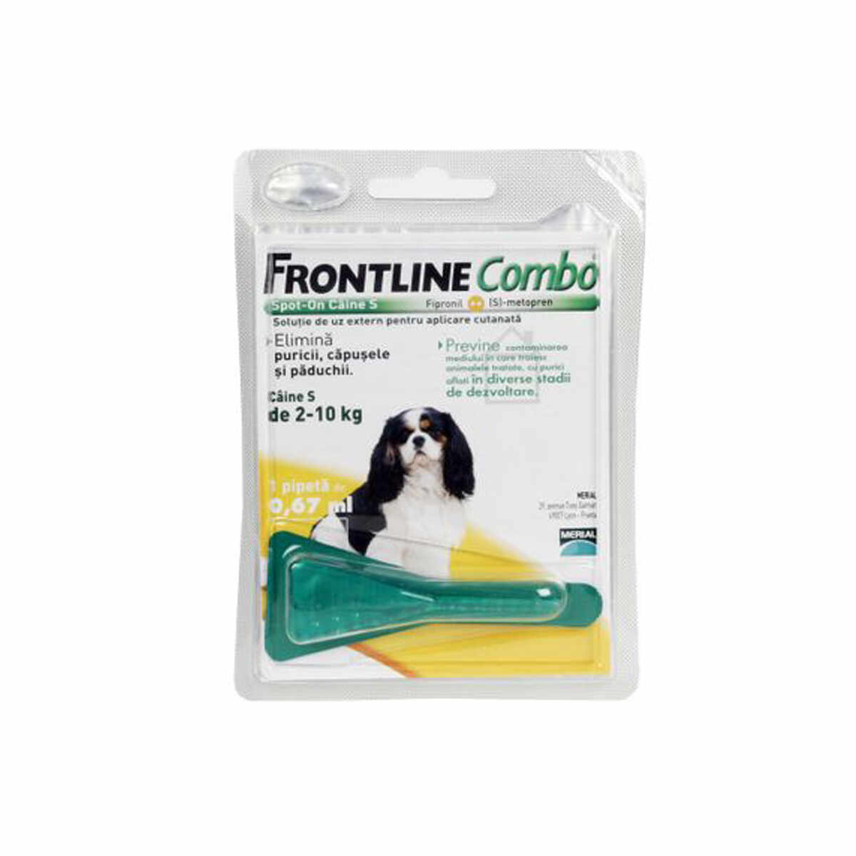 Pipetă antiparazitară Frontline Combo pentru caini de talie mica 2-10kg