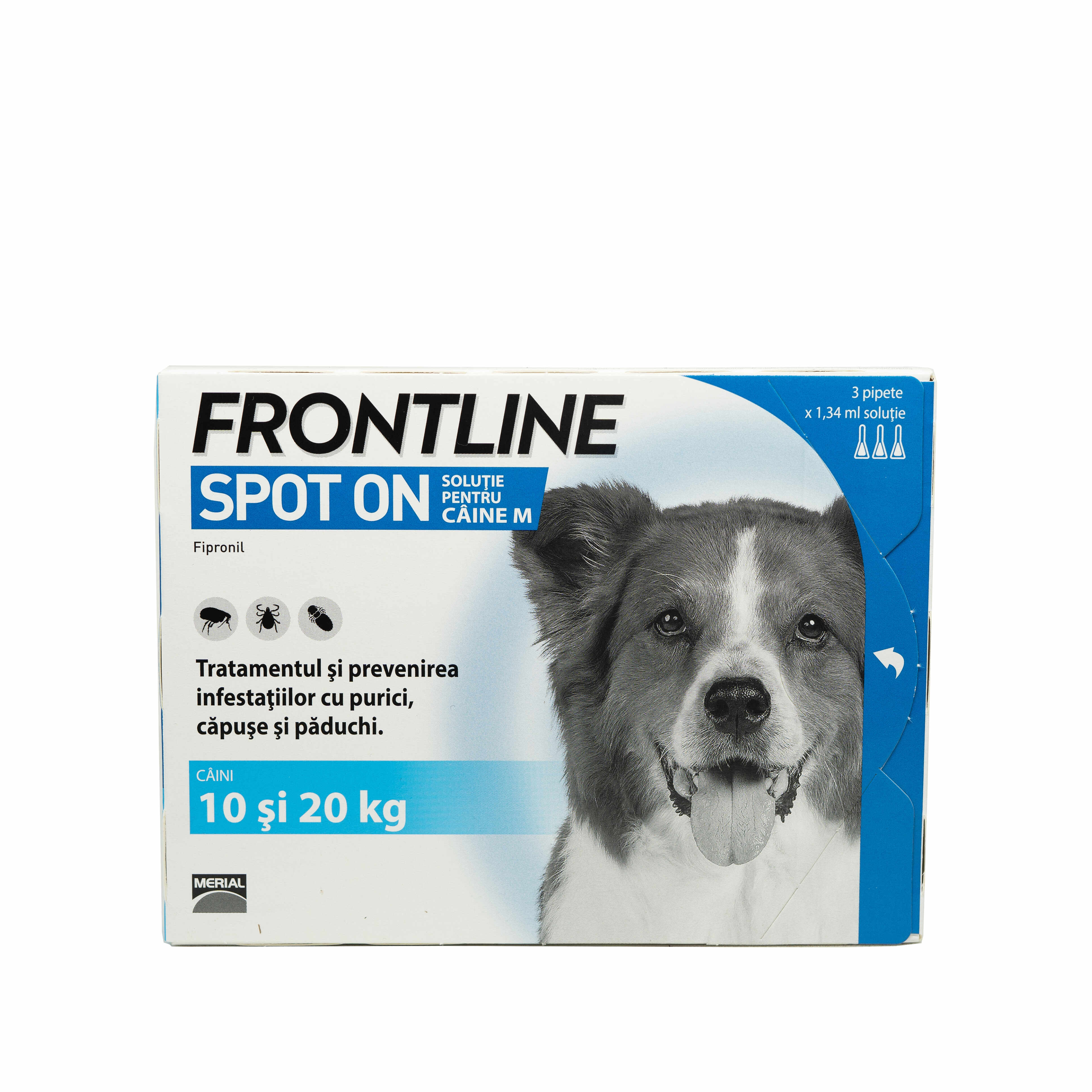 Pipetă antiparazitară Frontline pentru caini de talie medie 10-20kg, 1 pipeta
