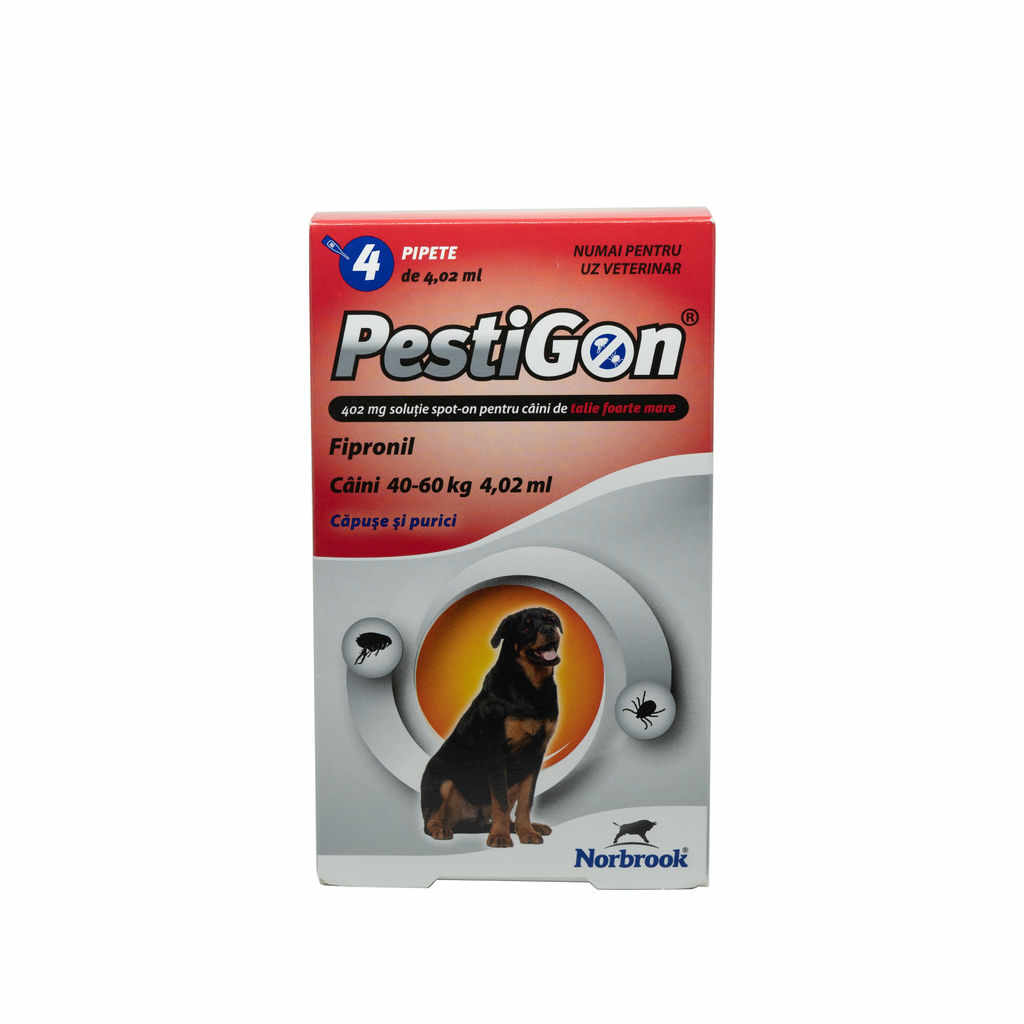 Pipetă antiparazitară Pestigon Dog XL pentru caini de talie foarte mare (40-60kg)