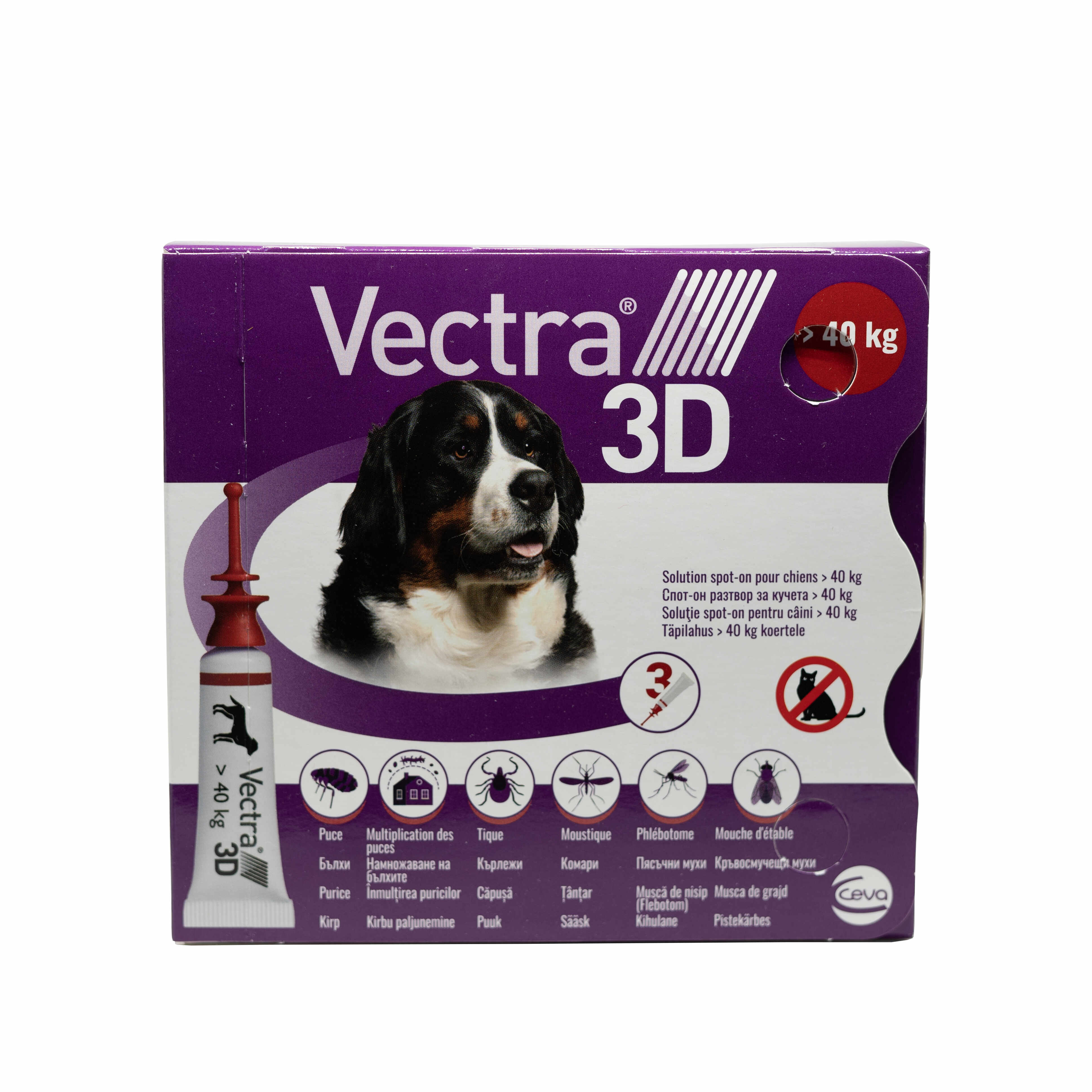 Pipeta antiparazitara vectra 3D pentru caini de +40kg