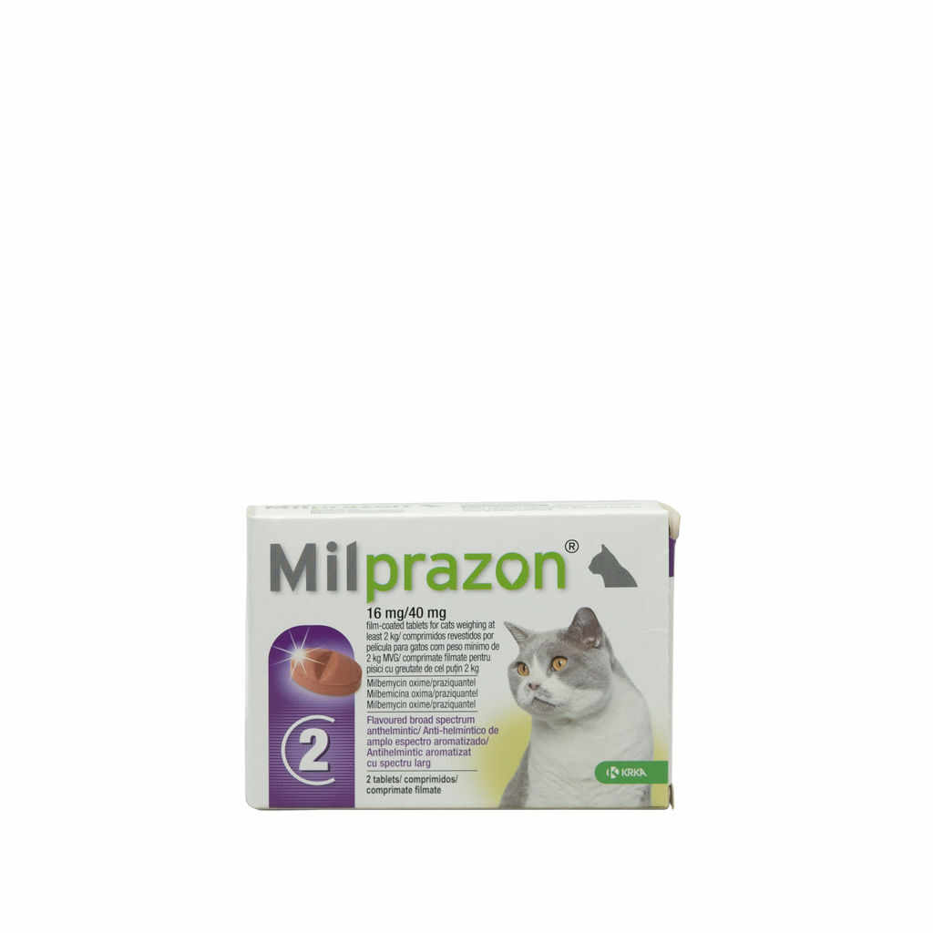 Tabletă antiparazitară Milprazon pentru pisici de 2 - 8kg