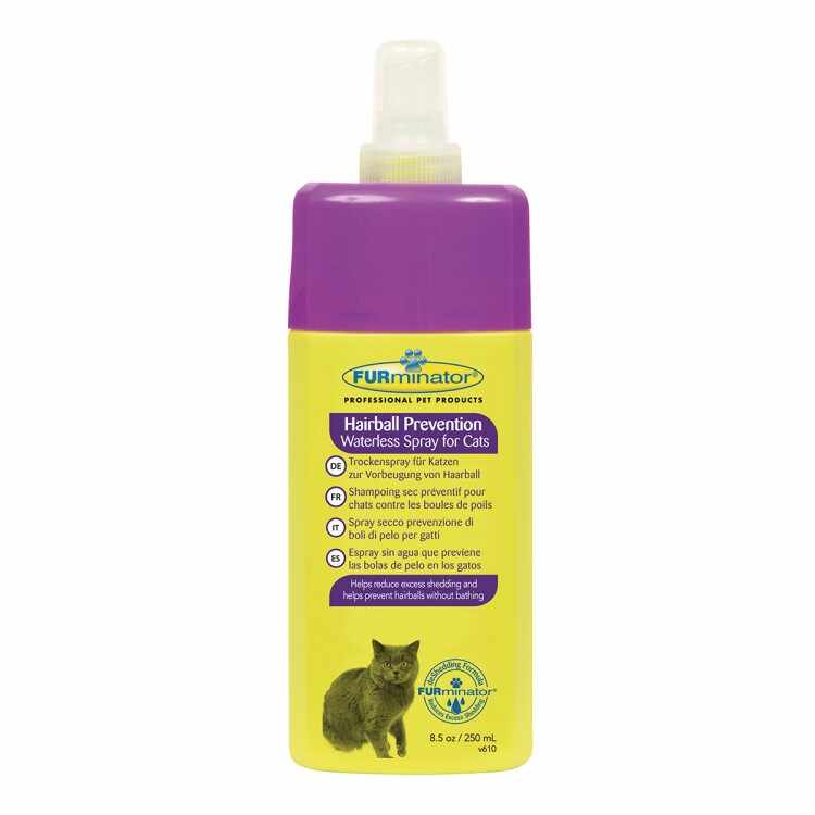 Furminator Spray Pisica Waterless Hairball, 250 ml