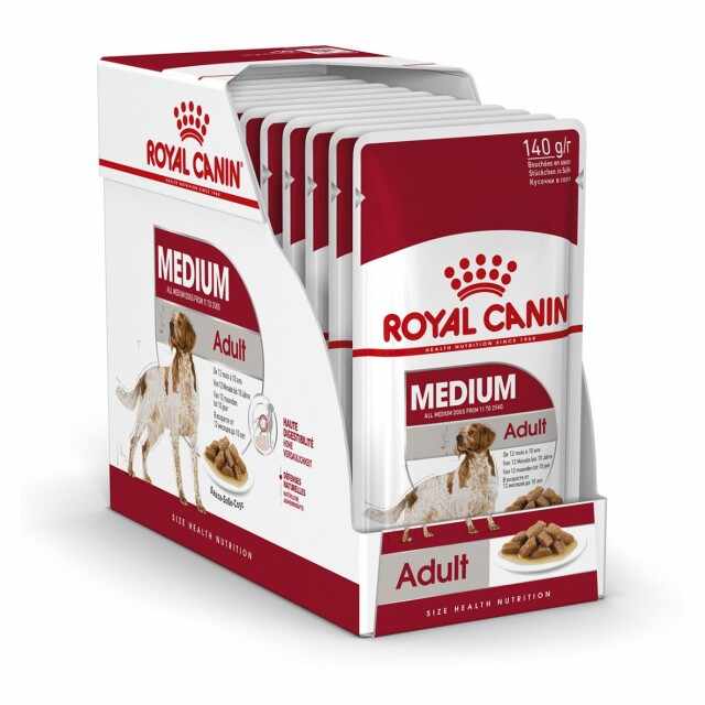 Hrana umeda Royal Canin Medium Adult Plicuri 10x140g