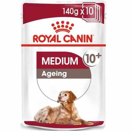 Hrana umeda Royal Canin Medium Ageing Plicuri 10x140g