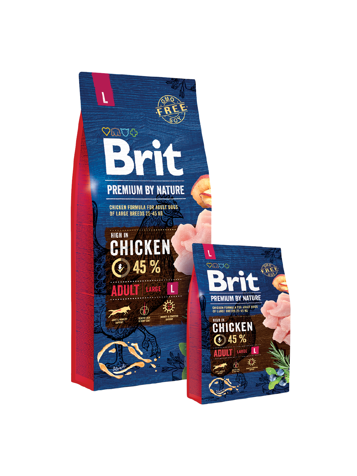 Hrană uscată câini adulți de talie mare, Brit Premium by Nature L 8kg