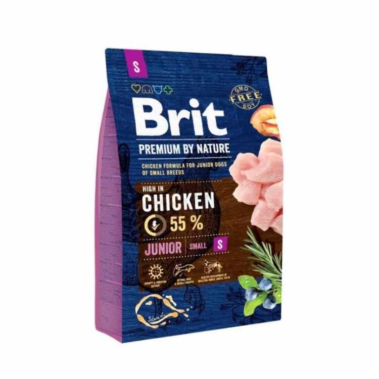 Hrană uscată câini juniori de talie mică, Brit Premium by Nature 3kg