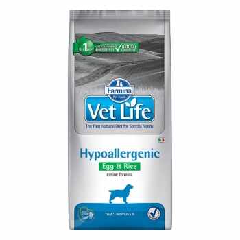 Vet Life Natural Diet Dog Hypoallergenic Egg and Rice 12 kg