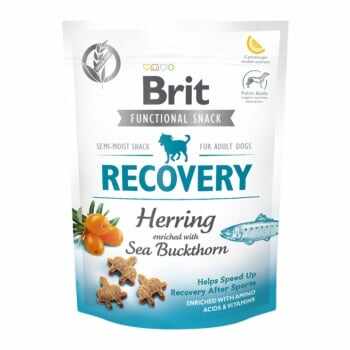 BRIT Care Functional Snack Recovery, Hering cu Cătină albă, recompense funționale fără cereale câini, convalescență, 150g
