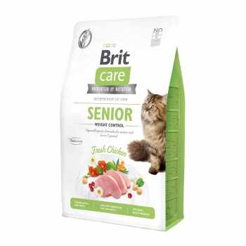 BRIT Care Senior Weight Control, Pui, hrană uscată fără cerele pisici senior, managementul greutății, 400g