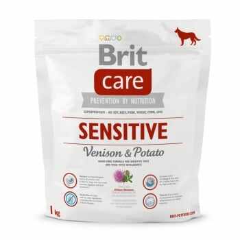BRIT Care Sensitive Adult S-XL, Vânat cu Cartofi, hrană uscată fără cereale câini, sensibilități digestive, 1kg