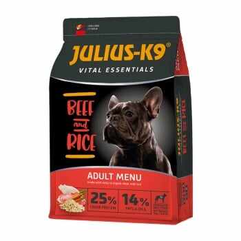 JULIUS-K9 Vital Essentials Adult, Vită cu Orez, hrană uscată câini, 12kg
