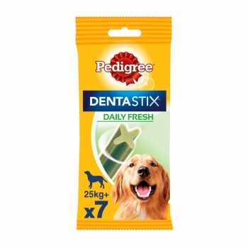 PEDIGREE DentaStix Daily Fresh, pachet economic recompense câini talie mare, batoane, ceai verde, 7buc x 4