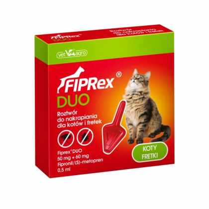 Pipeta antiparazitara Fiprex Duo pentru pisici și dihori