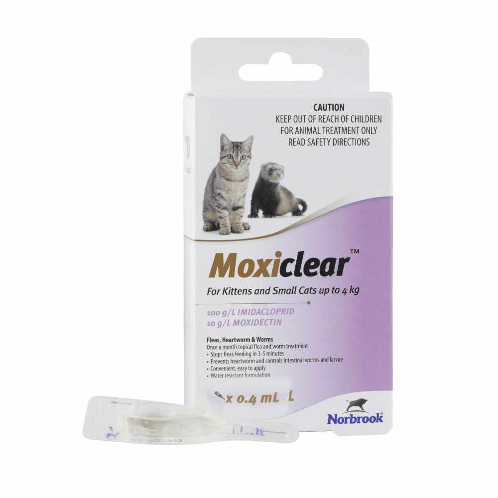 Pipetă antiparazitară Moxiclear Cat 0-4kg