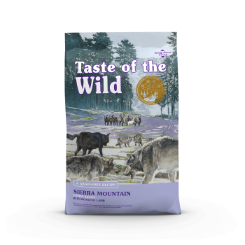 TASTE OF THE WILD Sierra Mountain, Miel, pachet economic hrană uscată fără cereale câini, 2kg x 2