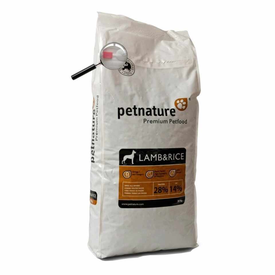 Petnature Lamb & Rice, hrana uscata premium, 20 kg
