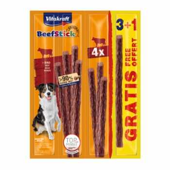 Vitakraft Beef Stick pentru câini,cu vită, 48g, 3+1 Promo