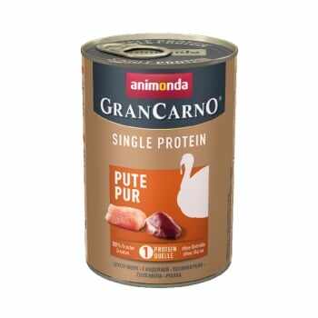 GRANCARNO, Mono Proteina de curcan, conservă hrană umedă pentru câini, (in aspic), 800g