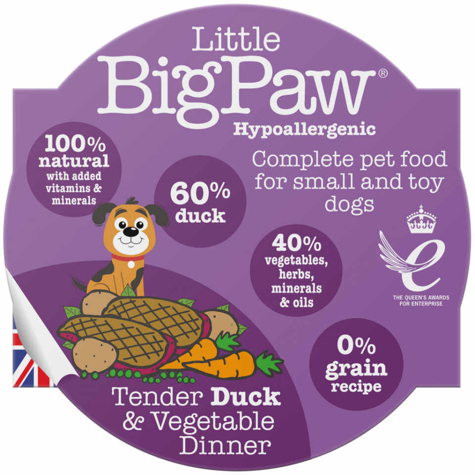 Little BigPaw Traditional Duck Vegetable Dinner Hypoallergenic 85g