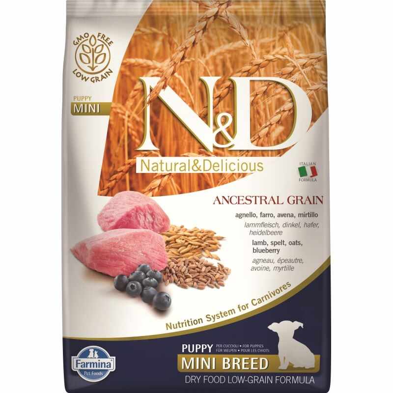 N&D Ancestral Grain Dog Lamb, Spelt, Oats & Blueberry Puppy Mini 7 Kg