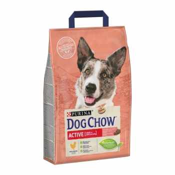 PURINA Dog Chow Adult Active, Pui, hrană uscată câini, activitate intensă, 2.5kg