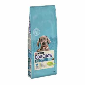 PURINA Dog Chow Puppy L-XL, Curcan, pachet economic hrană uscată câini junior, 14kg x 2