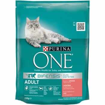 PURINA One Adult, Somon cu Cereale Integrale, hrană uscată pisici, 200g