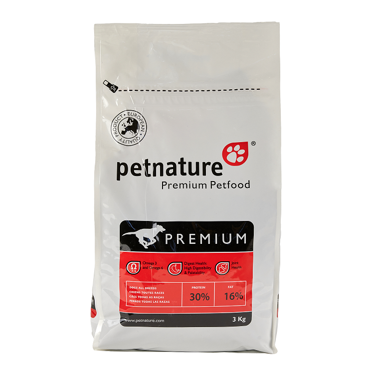 Petnature Premium, hrana uscata premium, 3 kg