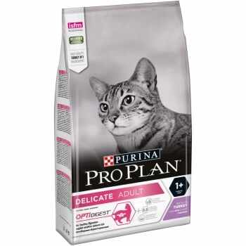 PURINA Pro Plan Delicate OptiDigest Adult, Curcan, pachet economic hrană uscată pisici, sensibiltăți digestive, 1.5kg x 2