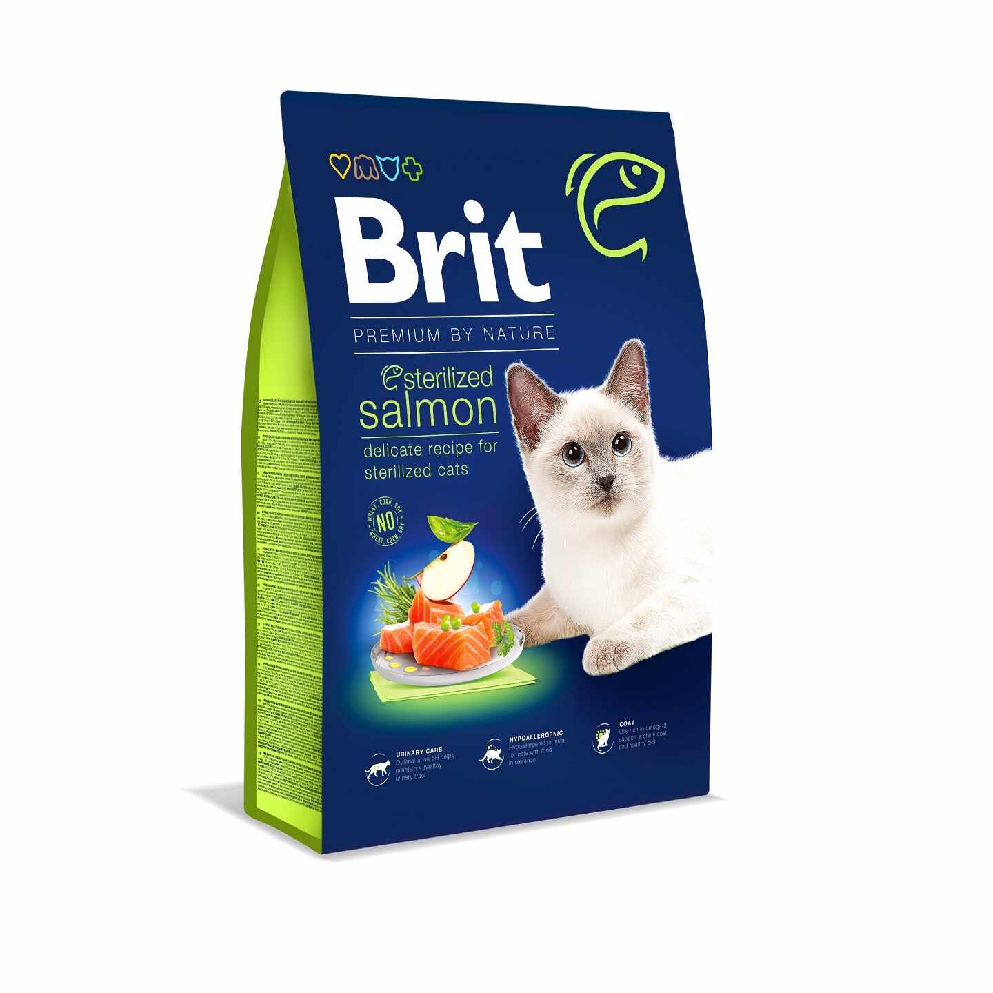 Brit Premium by Nature Cat Sterilized Salmon, 8 kg