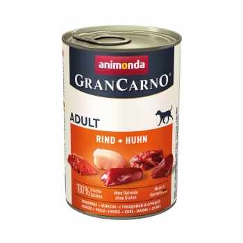 GRANCARNO, vită și pui, pachet economic conservă hrană umedă câini, (in aspic), 800g x 6