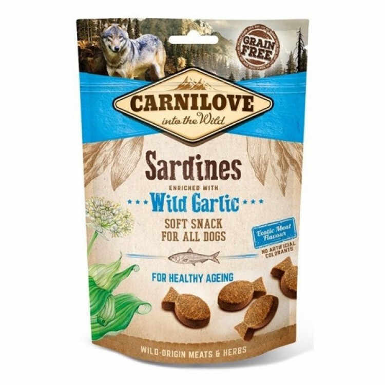Recompense caini Carnilove Sardines & Wild Garlic 200g