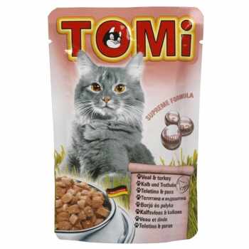 Plic Tomi Cat cu Vitel si Curcan, 100 g