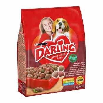 PURINA Darling Adult, Vită cu Legume, hrană uscată pentru câini, 3kg