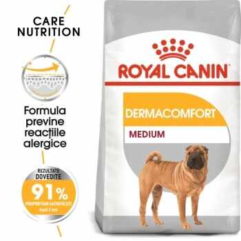 ROYAL CANIN Medium Dermacomfort, hrană uscată câini, prevenirea iritațiilor pielii, 12kg