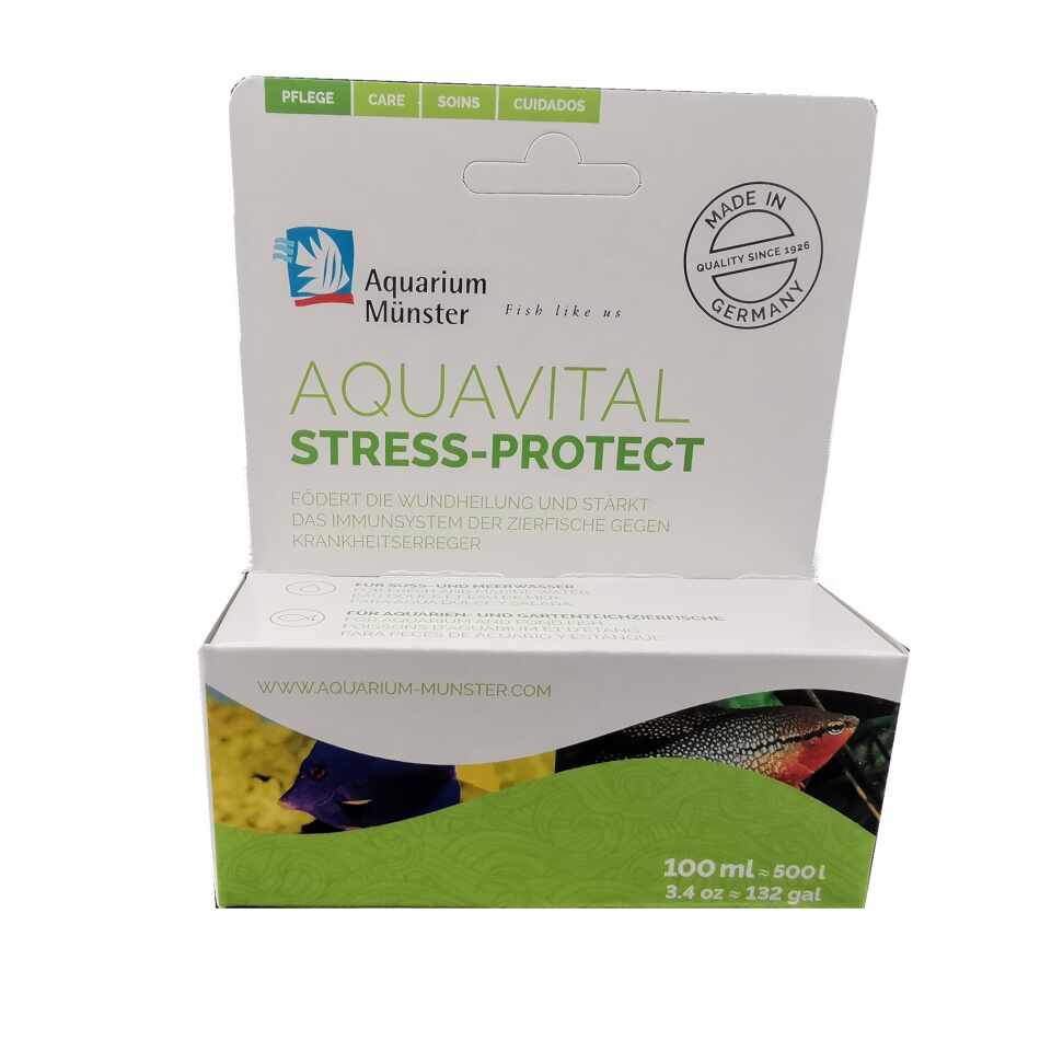 Solutie tratare apa Aquarium Munster Aquavital Stress Protect 100 ml pentru 500 l Fresh/Marin