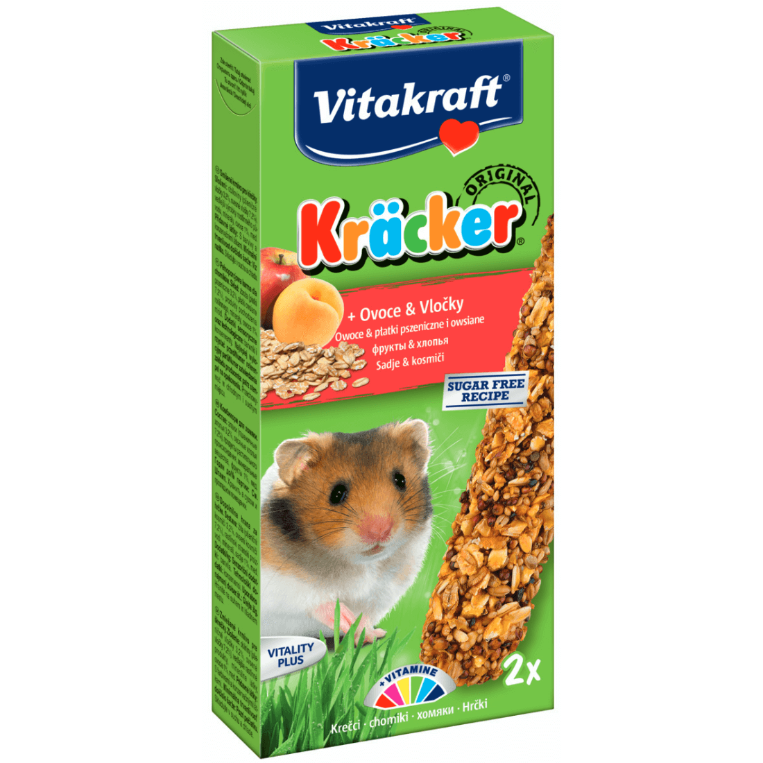 Baton pentru hamsteri Vitakraft Kracker cu fructe 112G