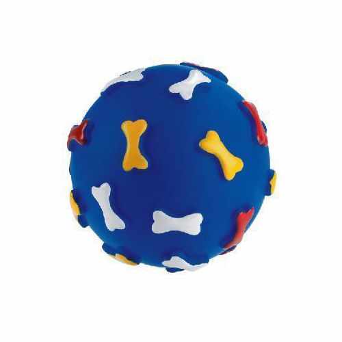 Jucarie minge cu oase Dog Toys 6.5 cm