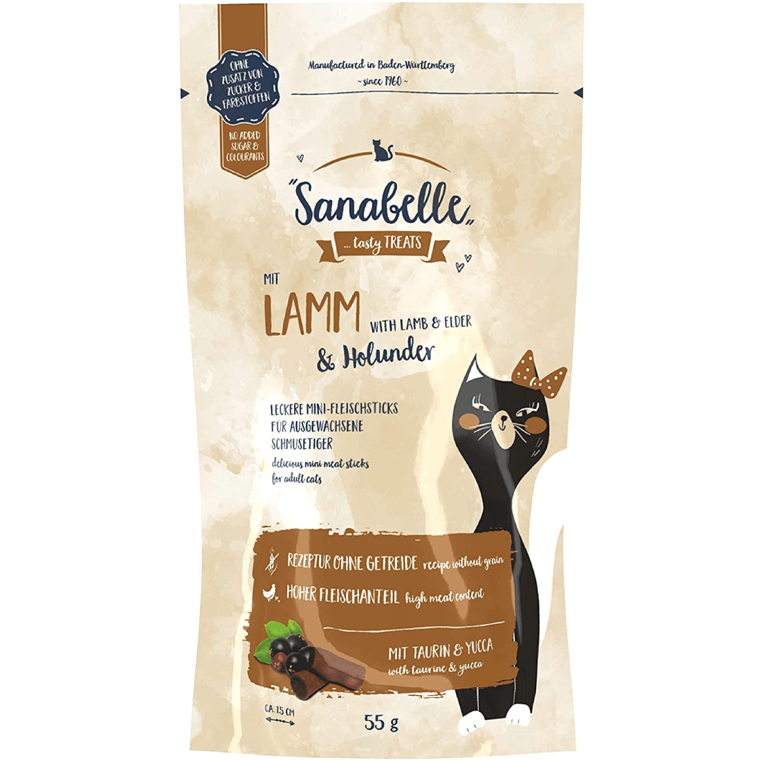 Recompense pentru pisici Sanabelle Snack Miel si Soc 55gr