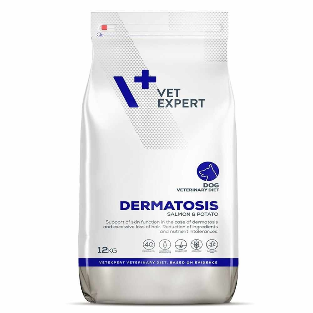 4T Dieta Veterinara Dermatosis Dog, Vetexpert, Somon & Cartofi, 12 Kg