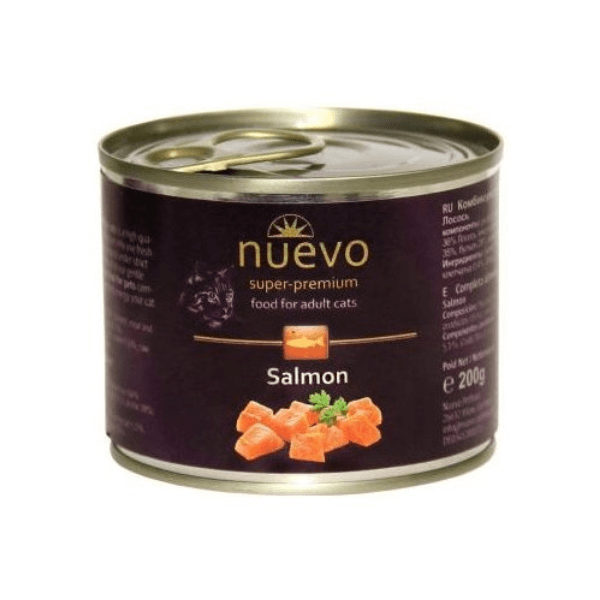 Hrana umeda pentru pisici Nuevo Somon 200 g